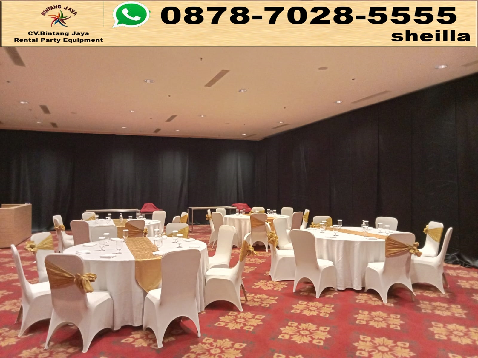 Meja bulat diameter 180cm