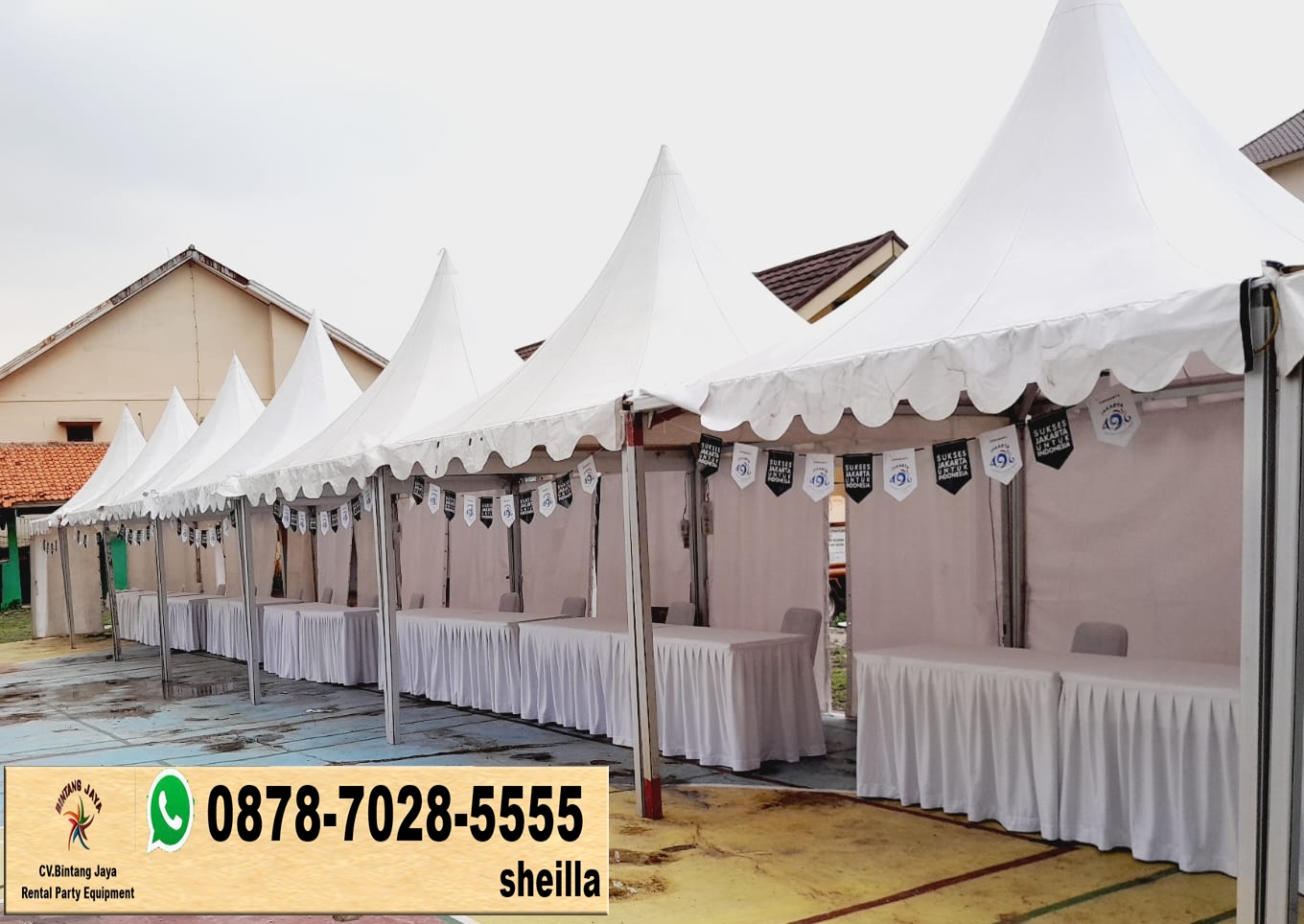 Pusat sewa tenda kerucut event festifal UMKM Jakarta Pusat