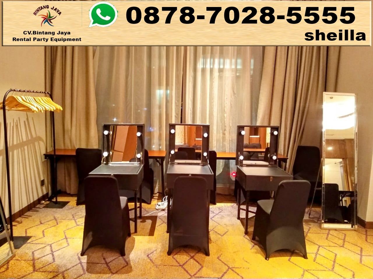 Sewa meja rias portable sewa murah Bekasi