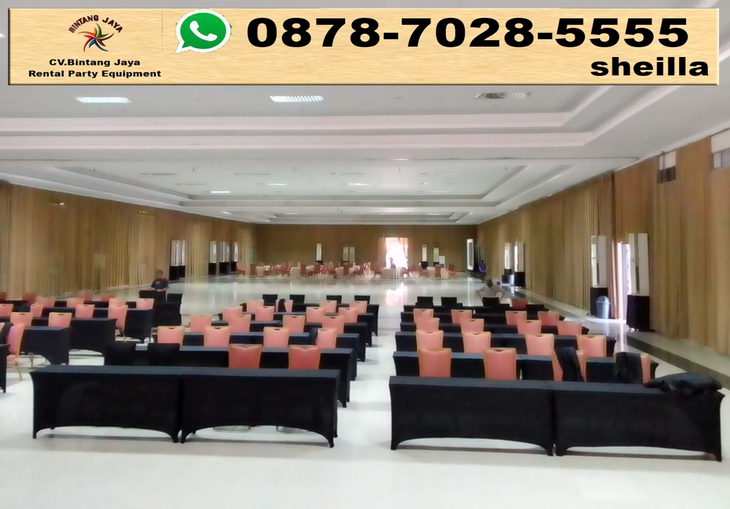Sewa meja IBM 180x45cm Jakarta Industrial Estate Pulogadung