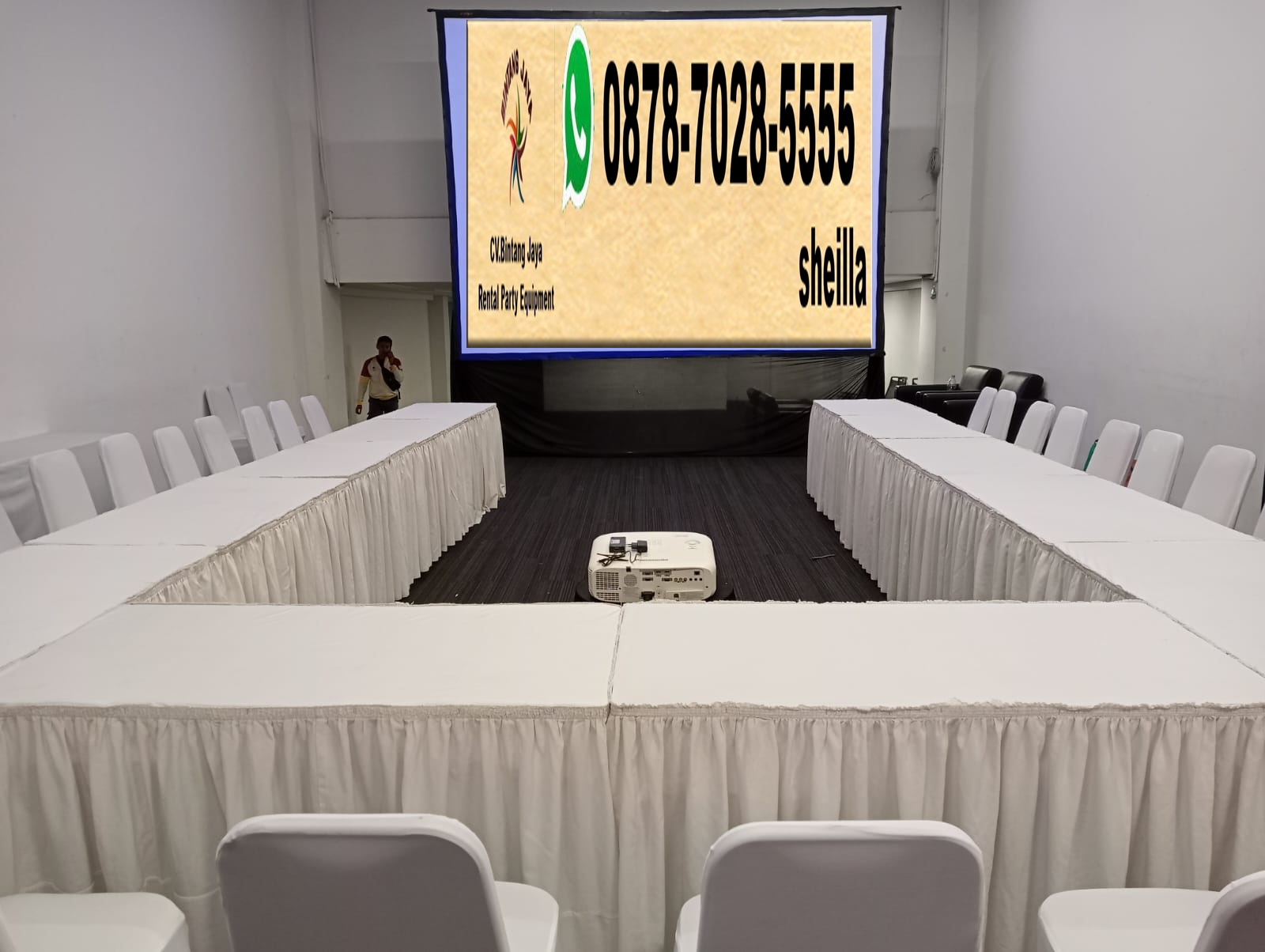 Sewa meja kotak 120x80cm Bekasi International Industrial Estate