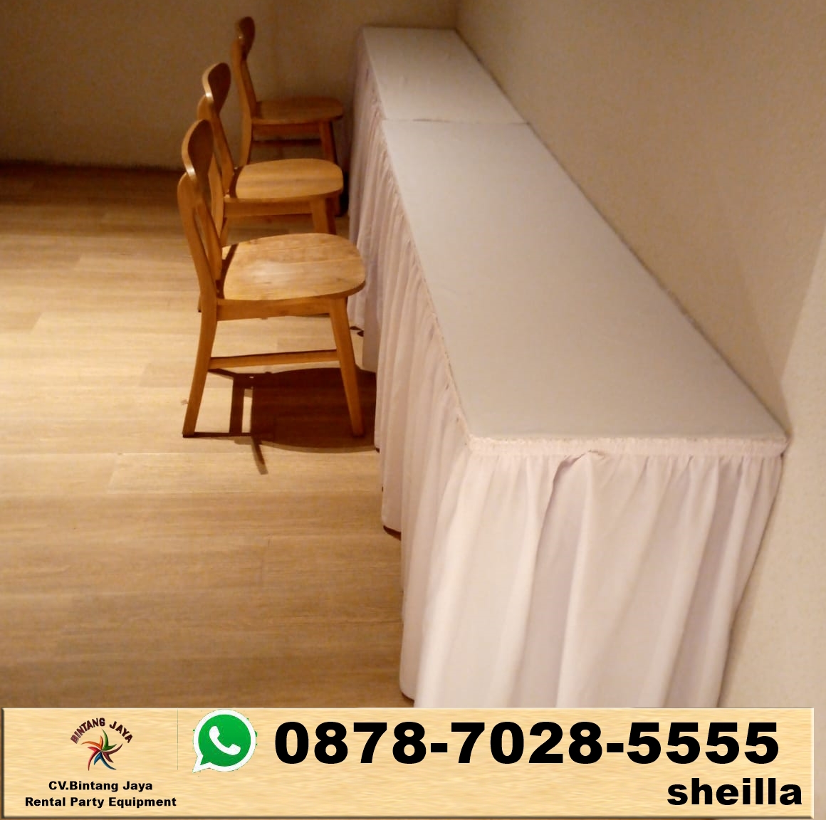 Sewa meja kotak 120x80cm meja registrasi MM2100 Cibitung Bekasi