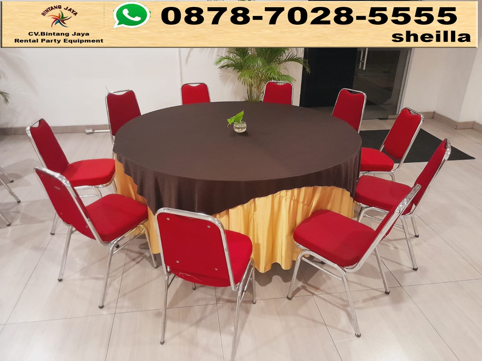 Sewa round table D180cm event seminar sewa murah Purwakarta