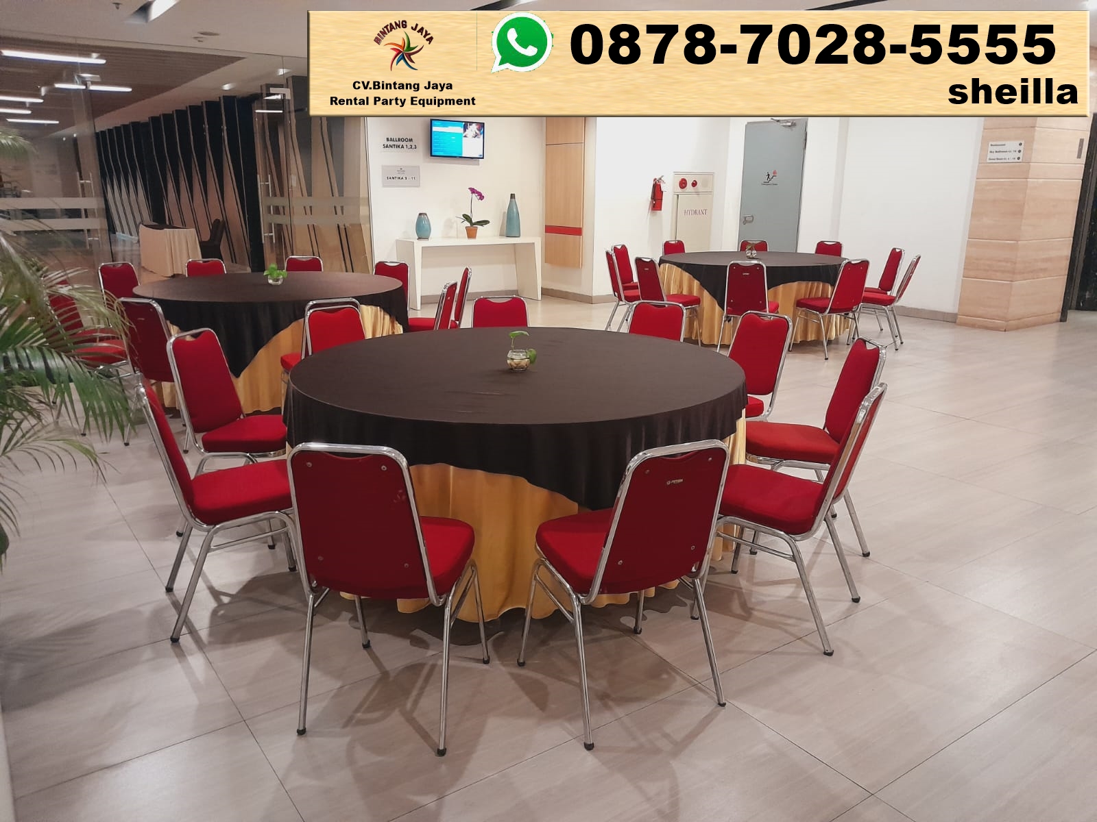 Sewa round table D180cm event seminar sewa murah Purwakarta
