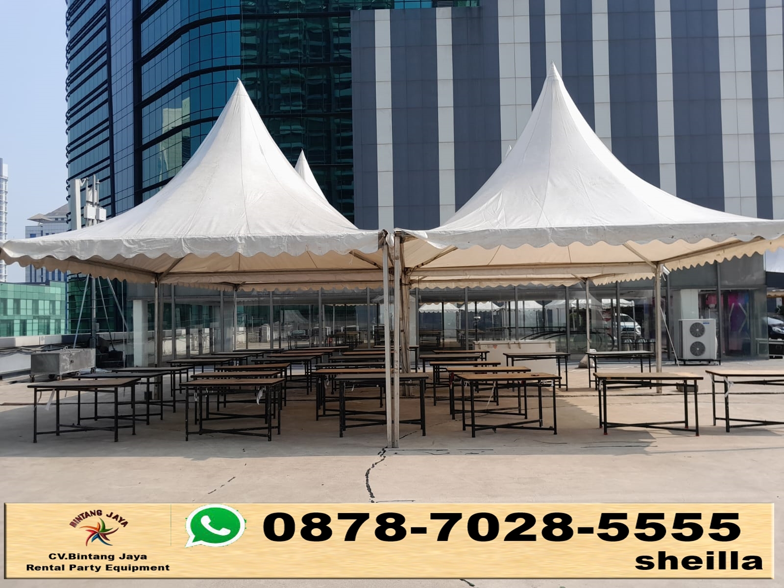Sewa tenda kerucut event bazar sewa murah Bandung