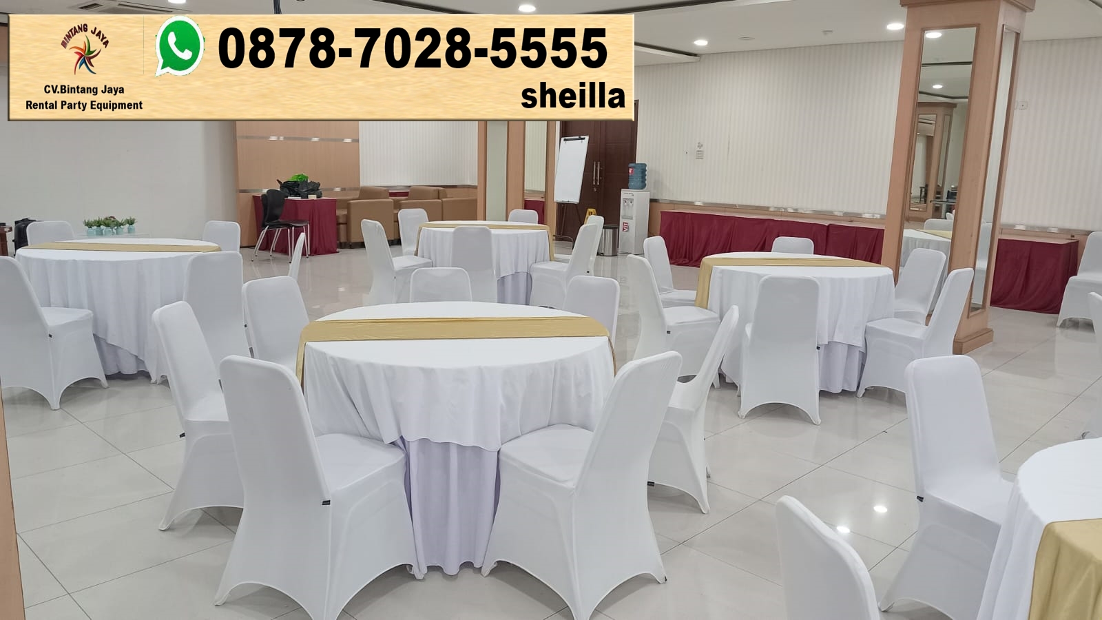 Sewa meja bundar besar D180 Kertajati Industrial Estate Majalengka