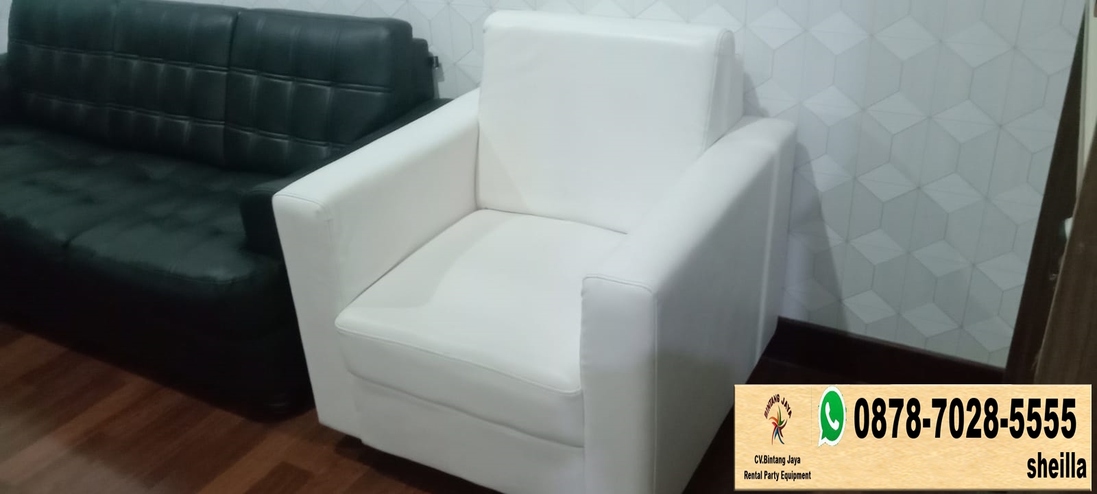 Sewa sofa kotak single sewa murah free ongkir Jakarta
