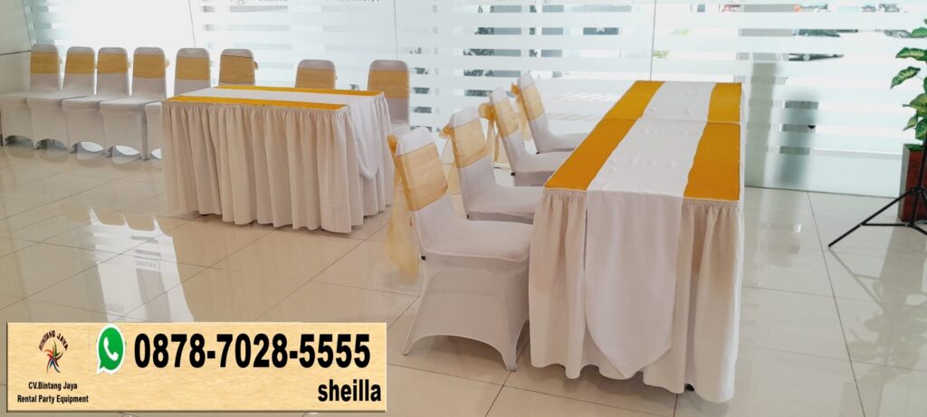 Rental meja kotak ukuran 80x120cm jaminan kualitas terbaik Jakarta