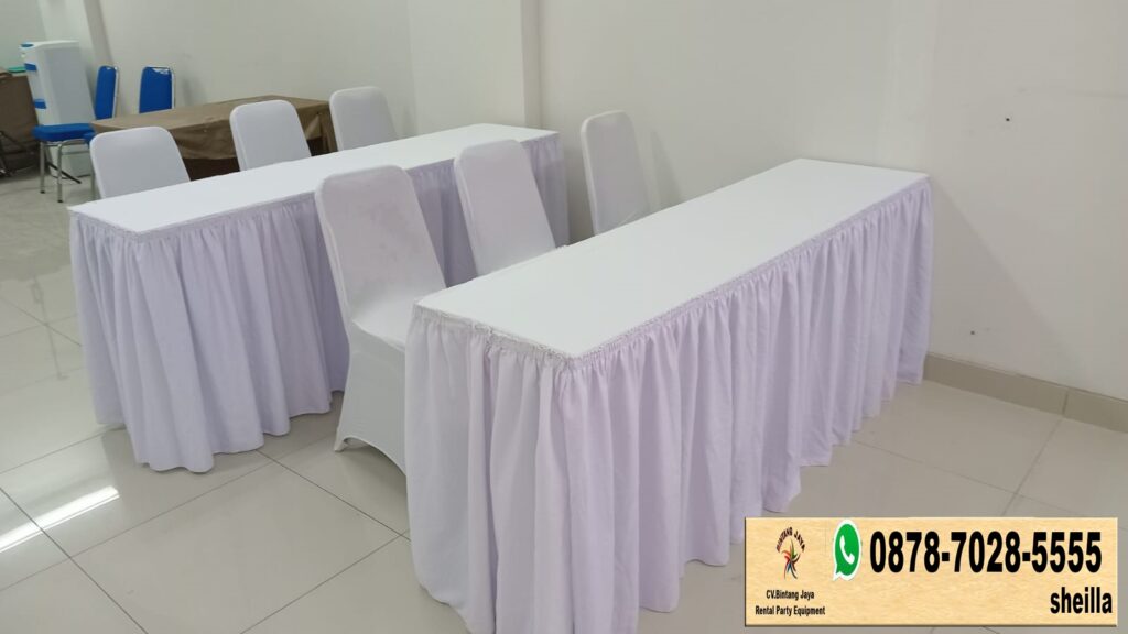 Rental meja kotak ukuran 80x120cm jaminan kualitas terbaik Jakarta