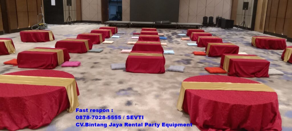 Jasa sewa meja kotak dan bantal lesehan ramadhan Bekasi Kota