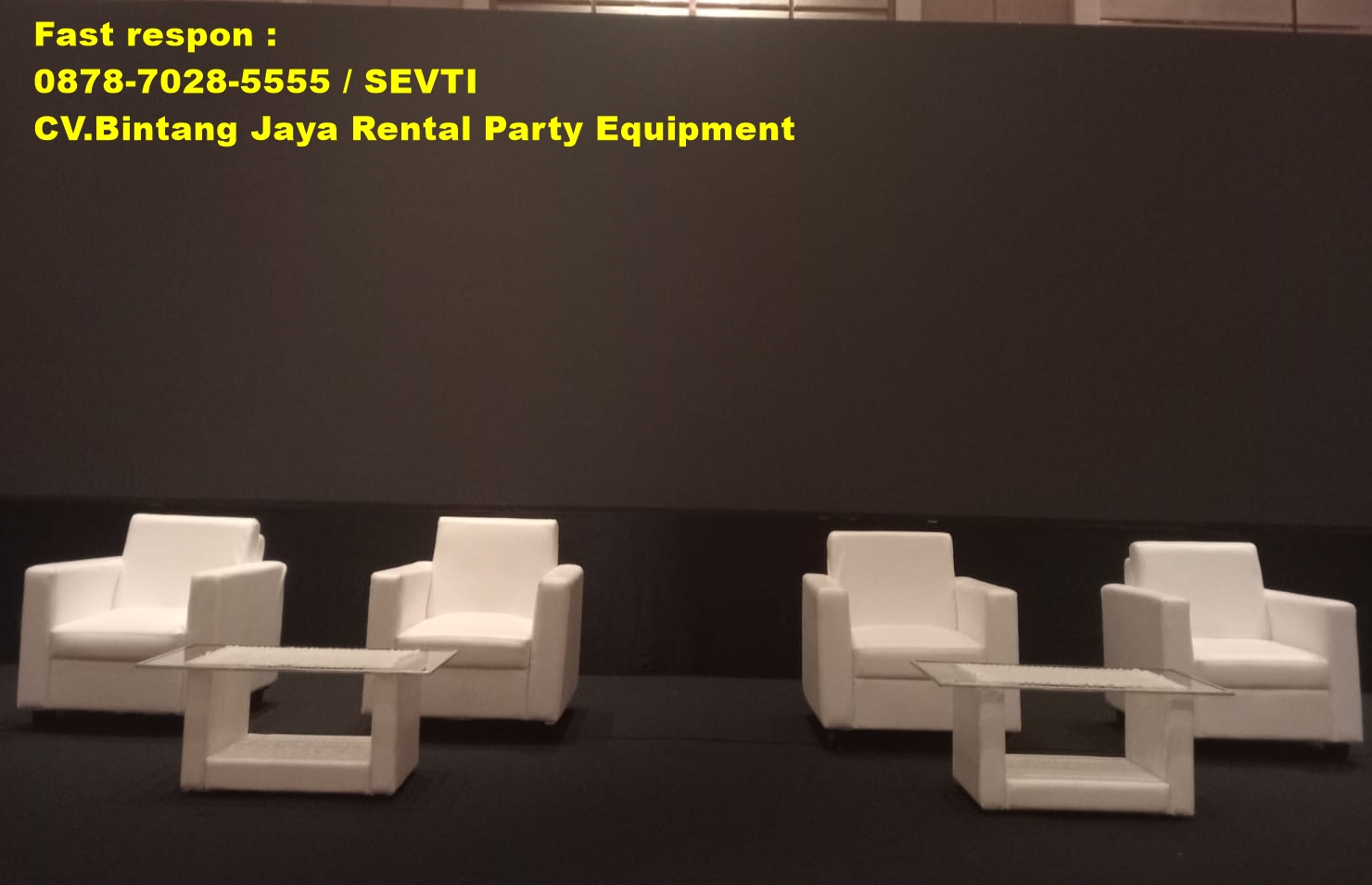 Jasa sewa sofa mewah sofa kotak putih wilayah Bogor