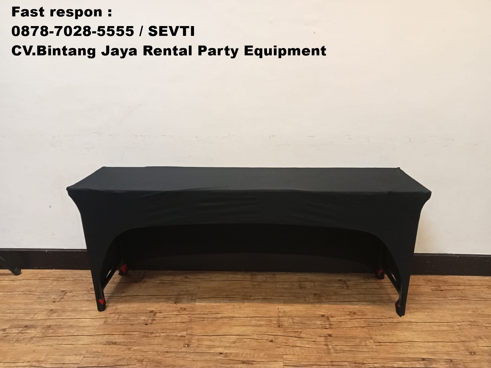 Sewa meja rapat meja IBM hitam terlaris Depok