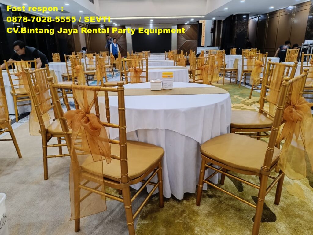 Sewa Kursi Mewah Kursi Tiffany Kayu Gold Jakarta Timur