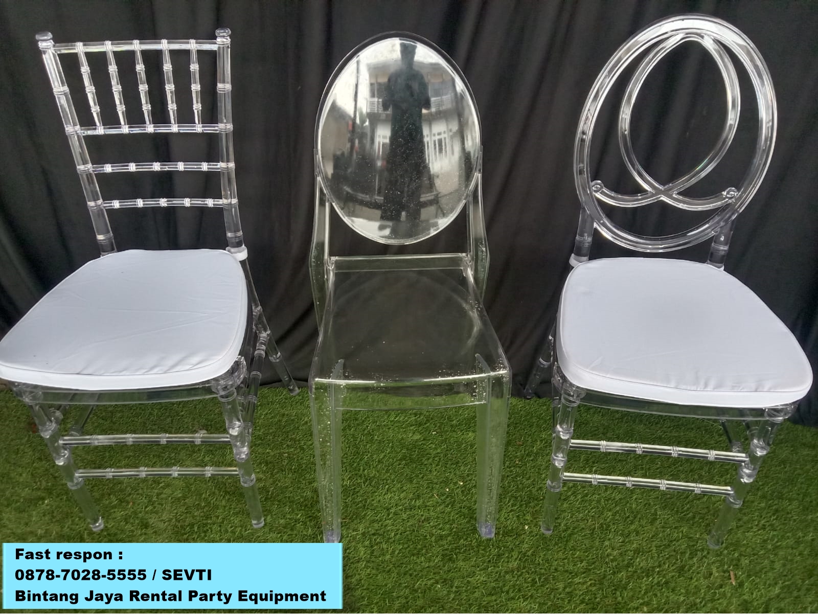 Menyewakan kursi ghost acrylic Area Bogor Gratis Ongkir
