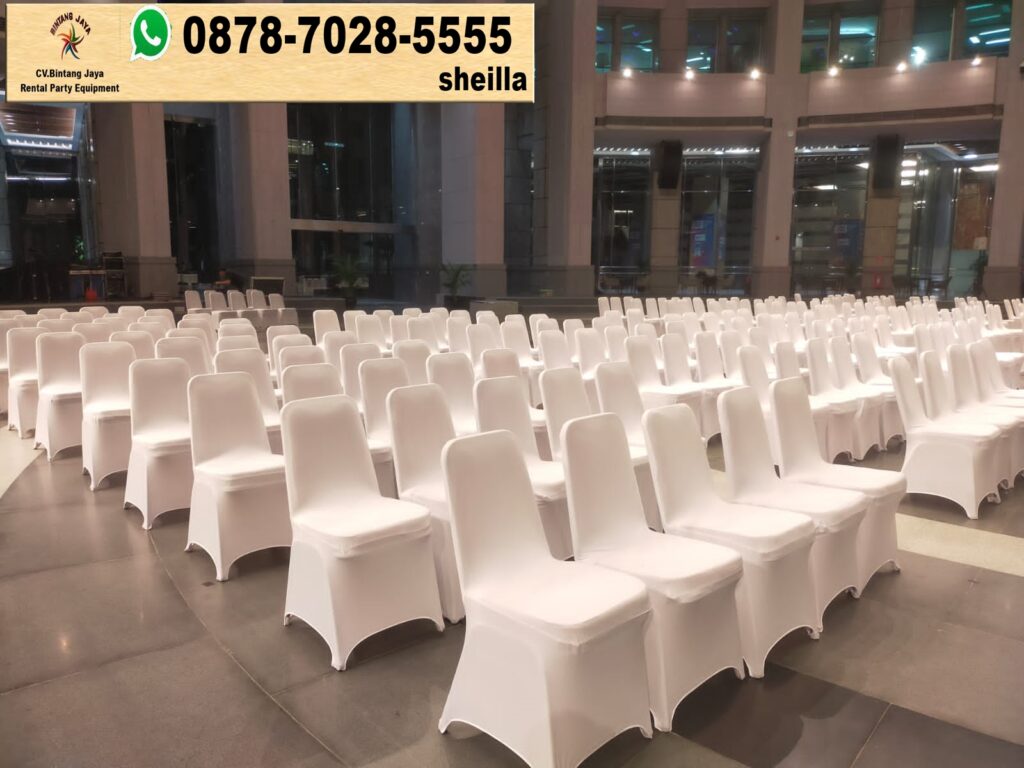Sewa Kursi Susun Cover Putih Event Bank Indonesia Jakarta