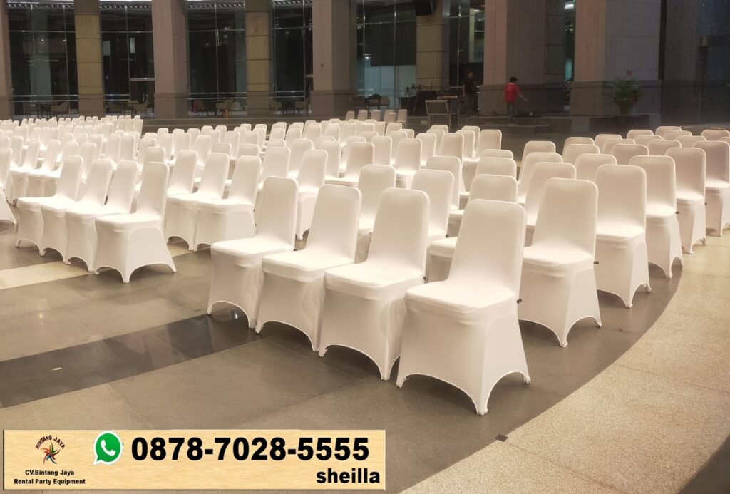 Sewa Kursi Susun Cover Putih Event Bank Indonesia Jakarta