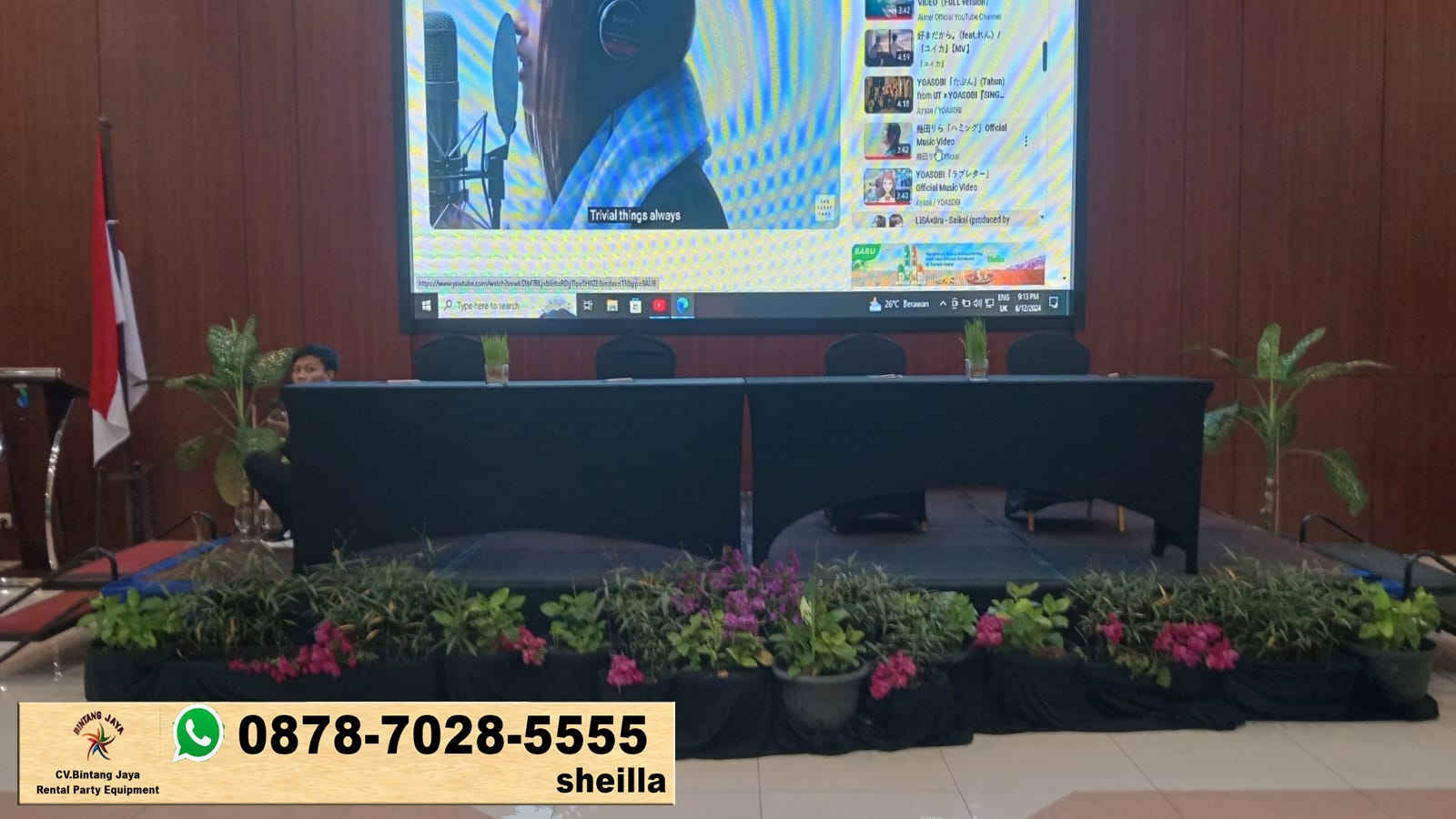 Tempat Sewa Meja Ibm Cover Ketat Hitam Jakarta