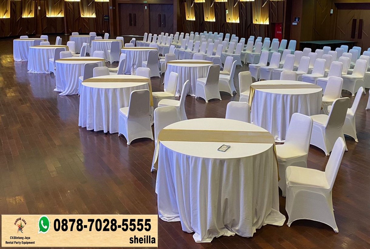 Sewa Meja Bundar Ukuran Jumbo Sedang Dan Standar Jakarta