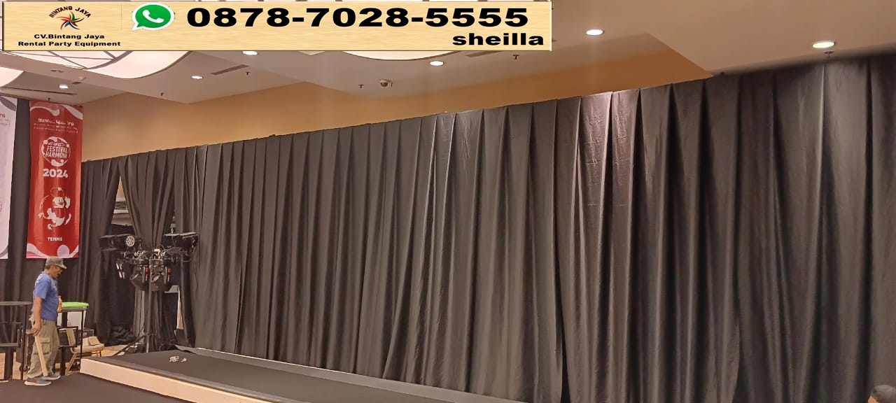 Sewa Kain Tirai Hitam Lotto Jakarta