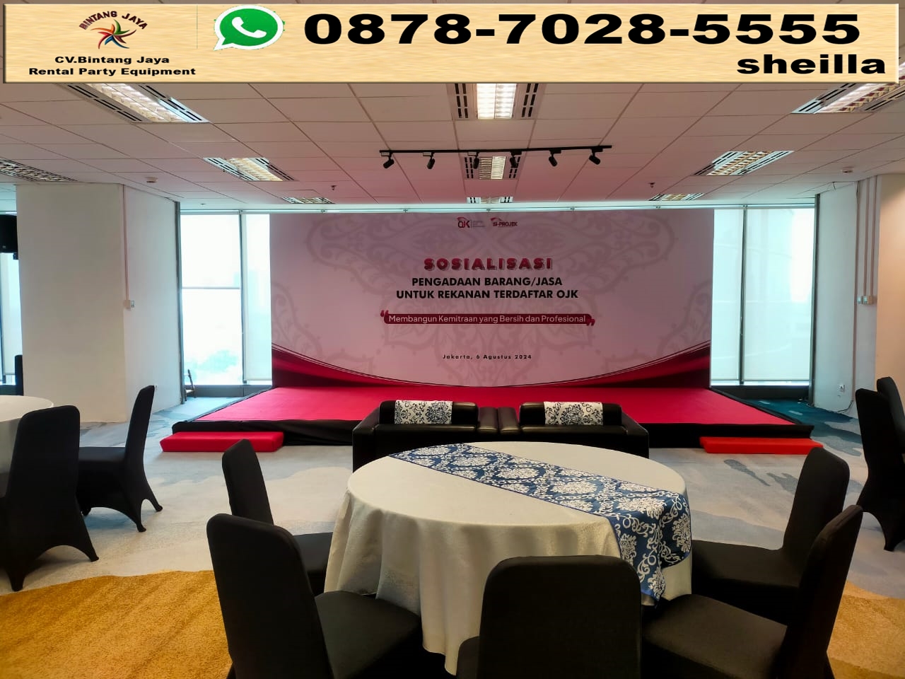 Sewa Kursi Meja Panggung Backdrop Karpet Acara Pesta Rakyat PIK 2 Jakarta