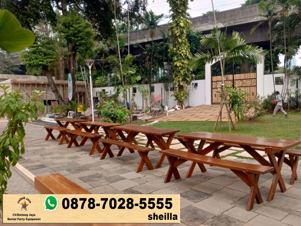 Sewa Meja Kursi Taman Kayu Area Terdekat Jakarta