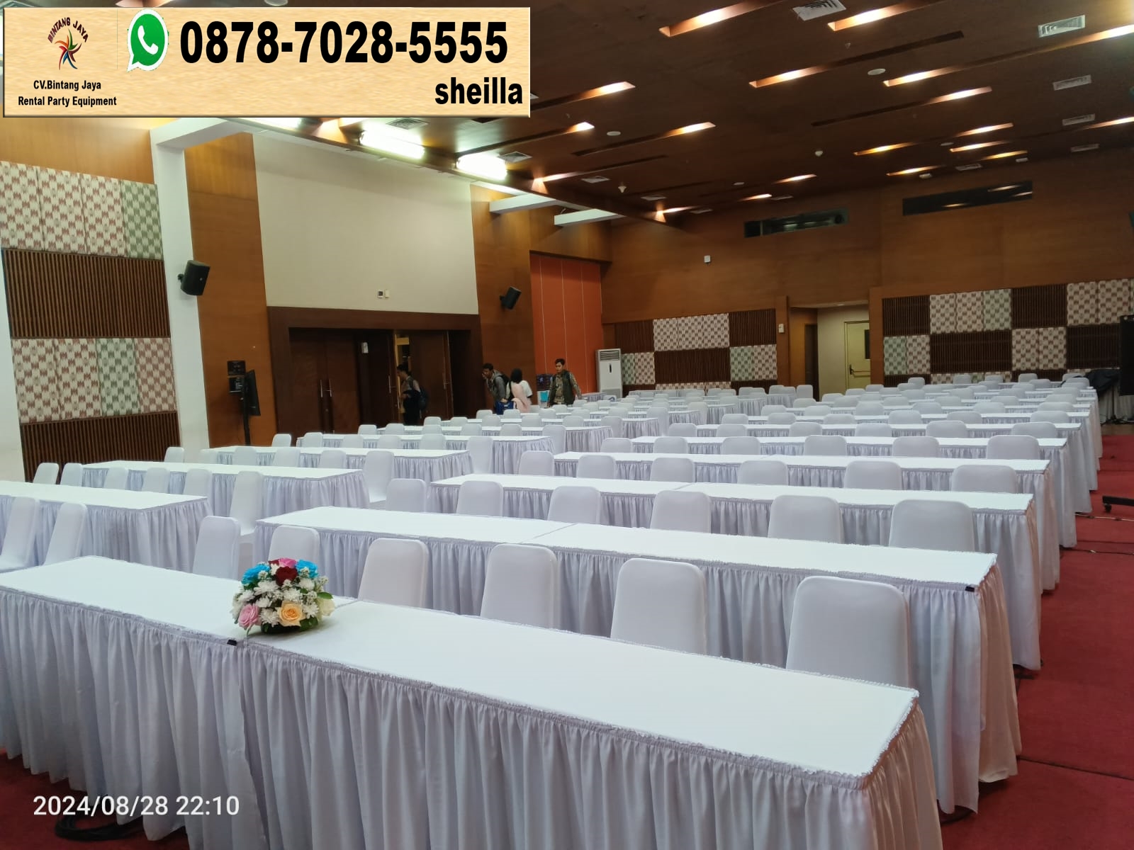 Sewa Meja Type Ibm Cover Putih Set Kursi Futura Area Jakarta