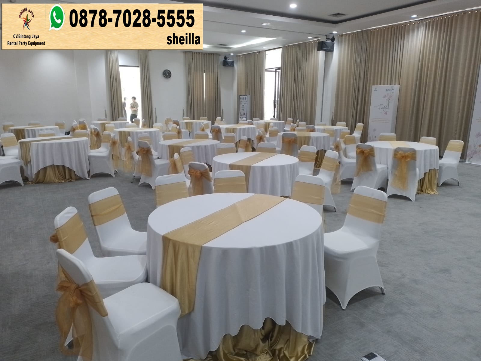 Sewa Meja Ukuran Sedang Type Bundar D160cm Area Jakarta