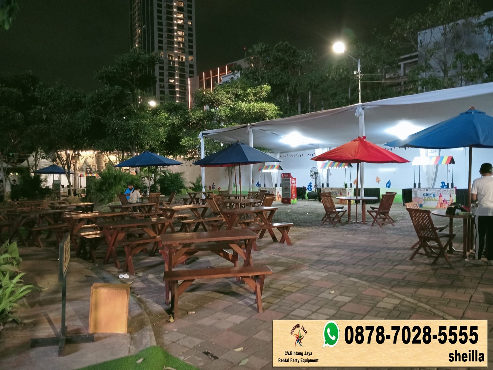Sewa Payung Parasol Set Meja Kursi Area Terdekat Jakarta