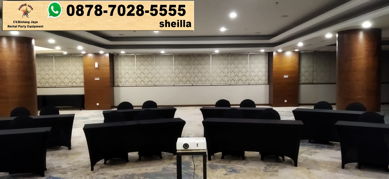 Menyewakan Cover atau Taplak Meja Ibm Hitam Ketat Area Jakarta