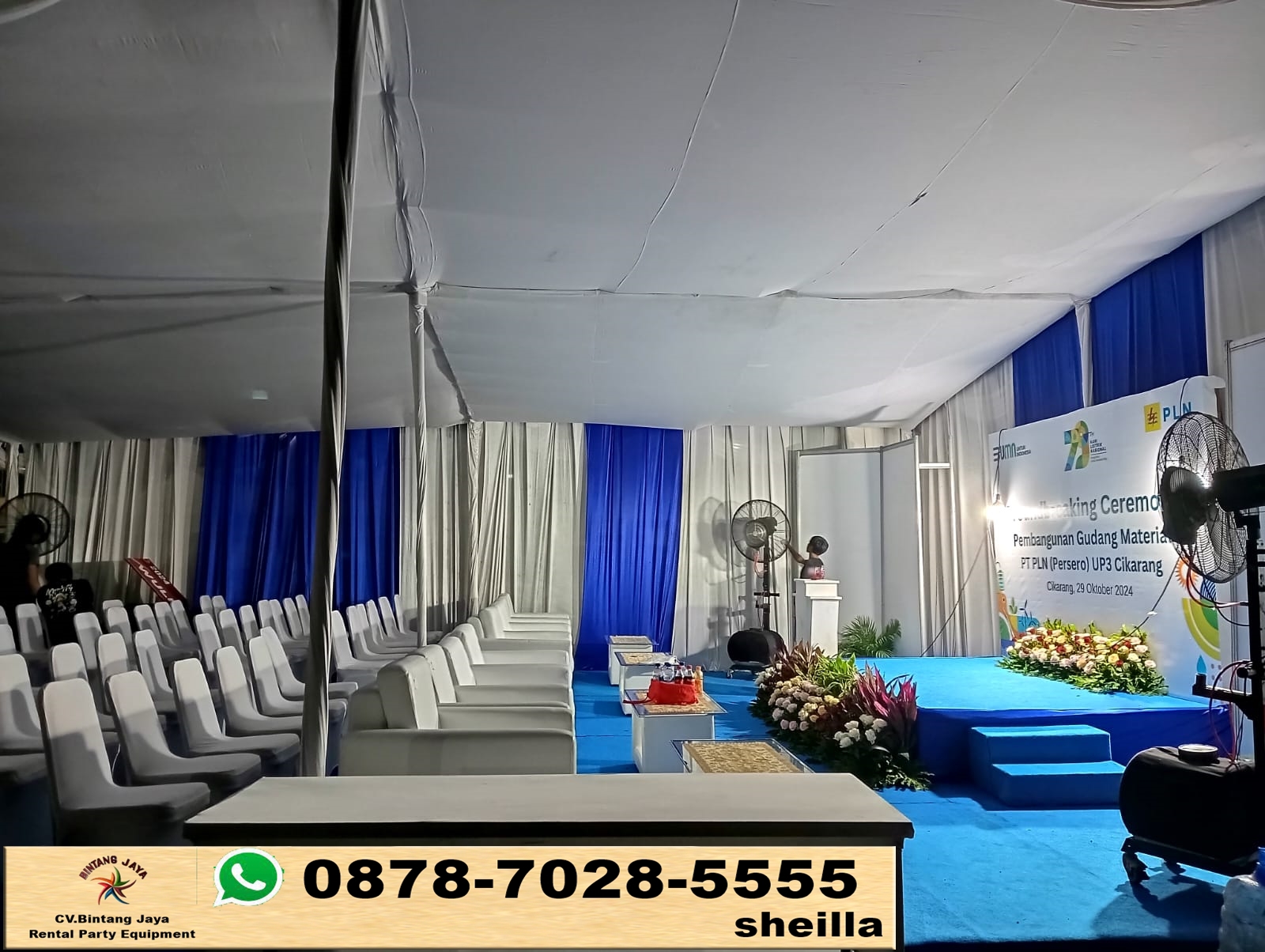 Solusi Sewa Tenda Konvensional Dekorasi Kain Serut Area Bogor