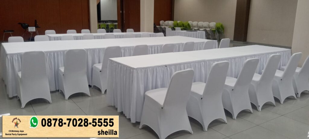 Jasa Sewa Kain Filamin Tirai Putih Dan Meja Kursi Area Tangerang