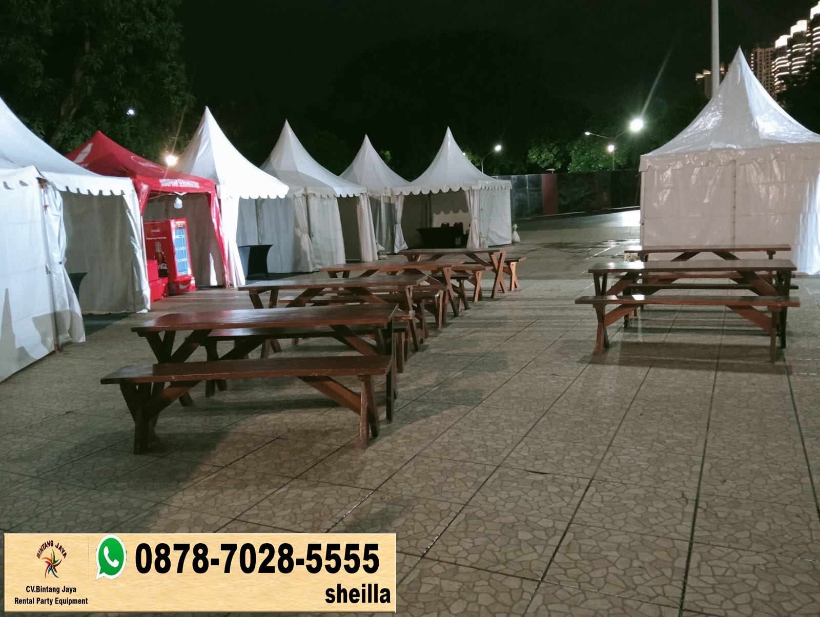 Sewa Tenda Sarnafil Dan Meja Kursi Taman Promo Akhir Tahun Area Jakarta
