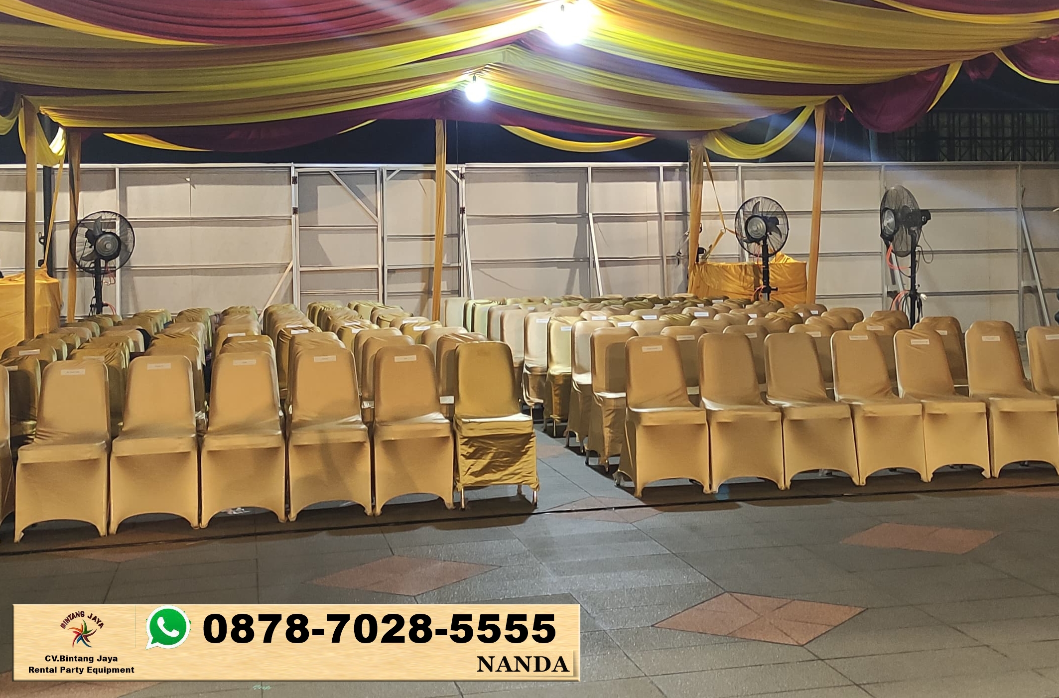 Jasa sewa Kursi Cover Gold Type Futura Stainless Jakarta