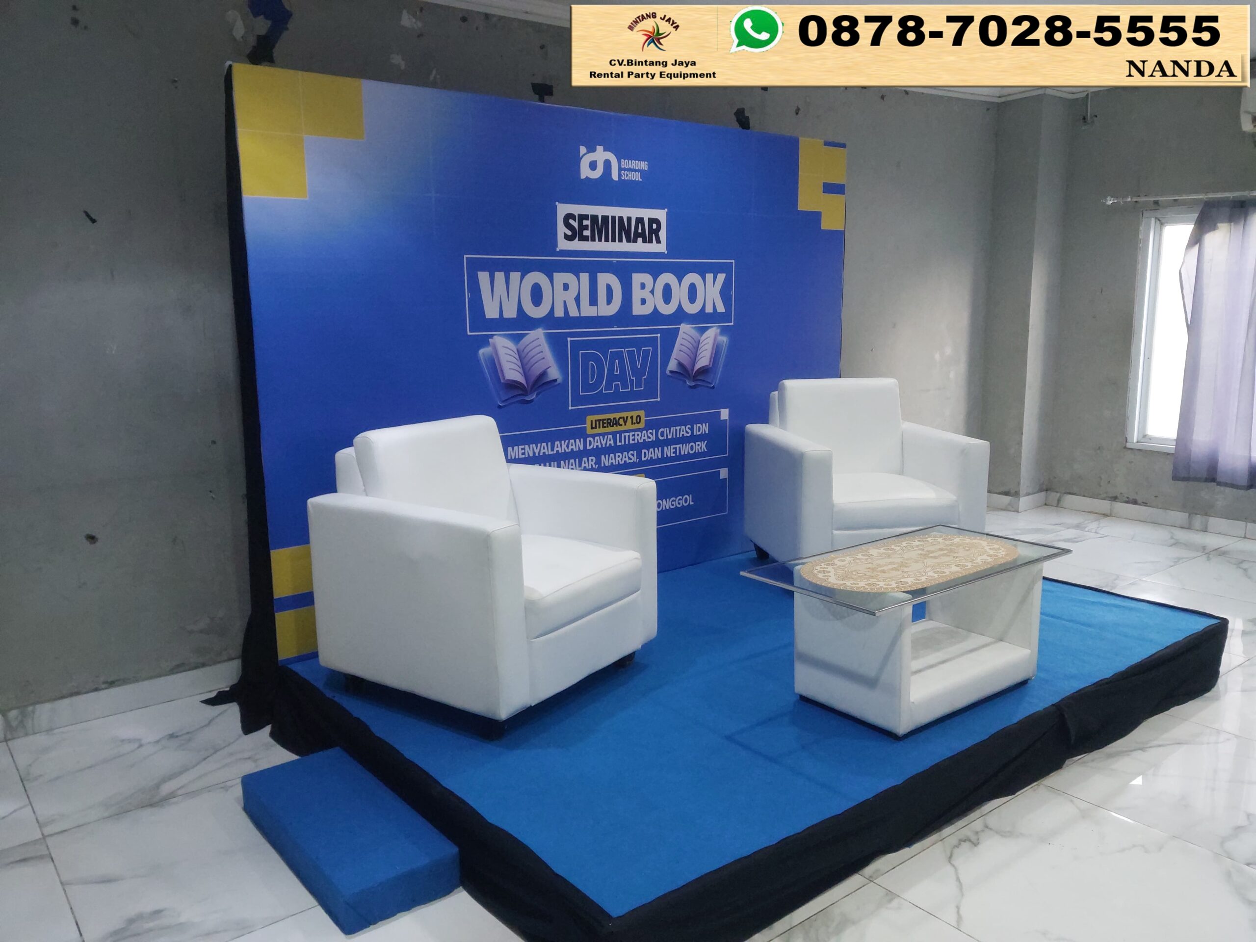 Rental Sofa Kotak Putih Type Single Di Jababeka