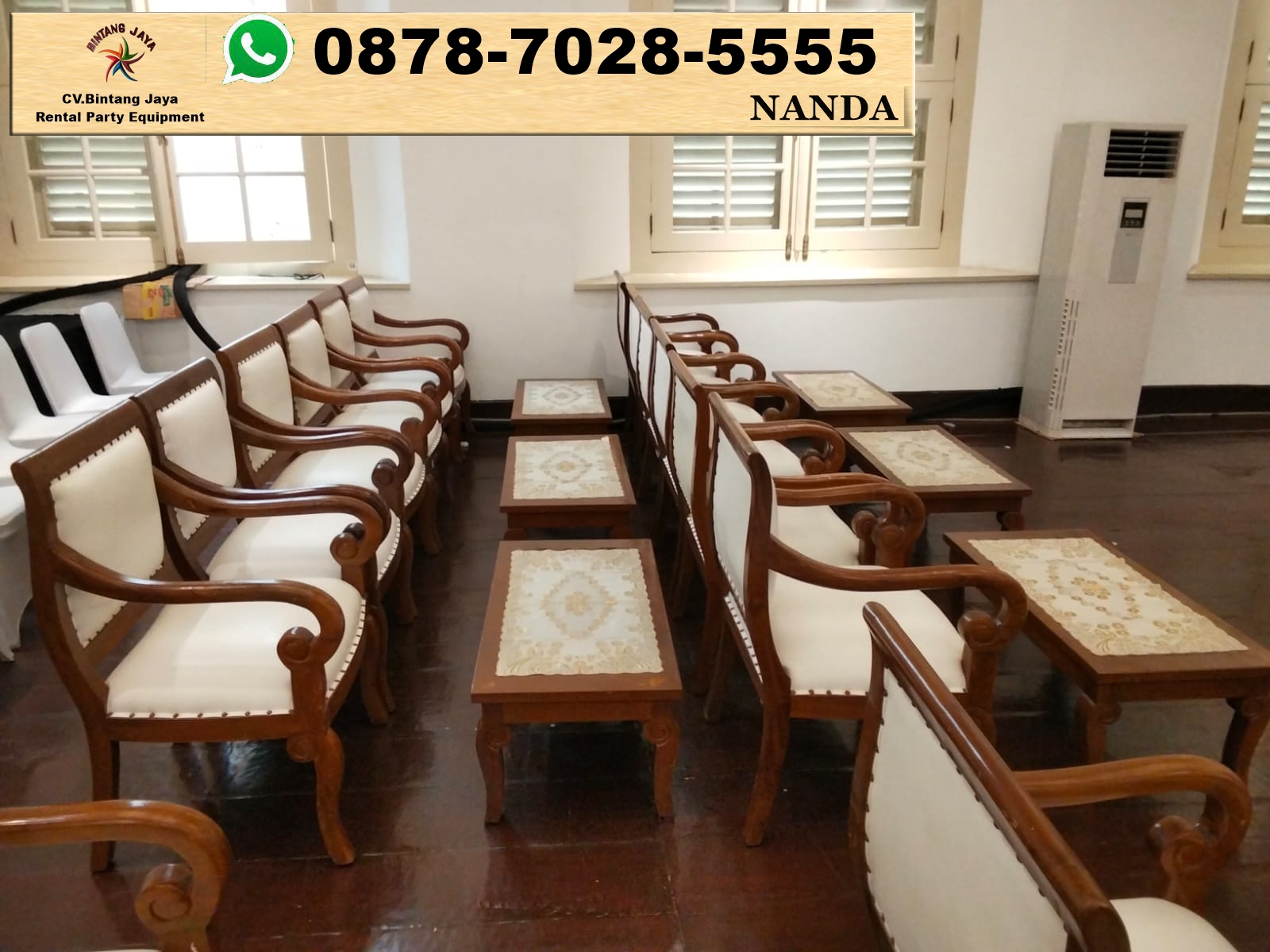 Sewa Kursi VIP Arm Chair Kayu Jakarta