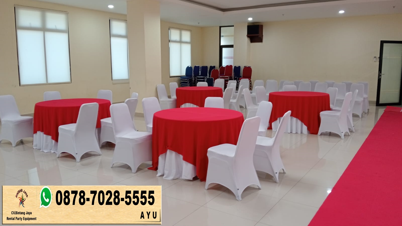 Sewa Meja Bulat Dan Cover Kursi di Jakarta