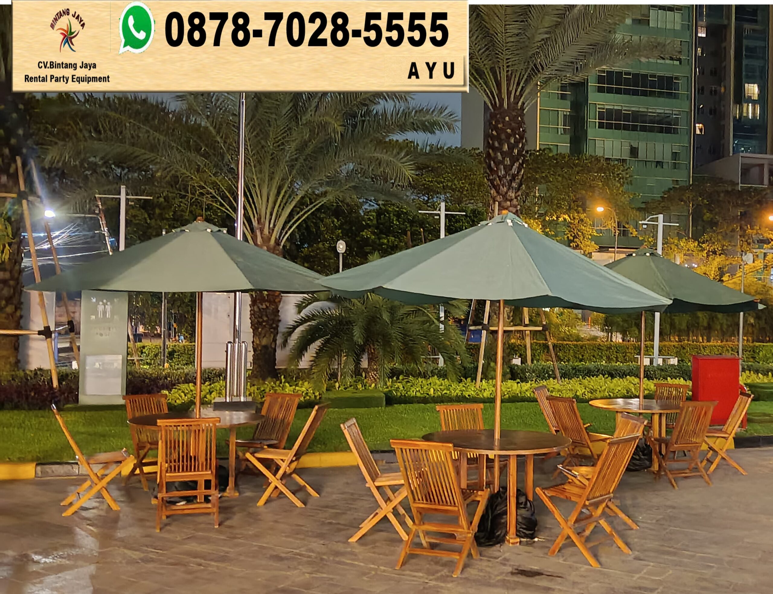 Sewa Meja Kursi Outdoor Tenda Parasol di Jakarta