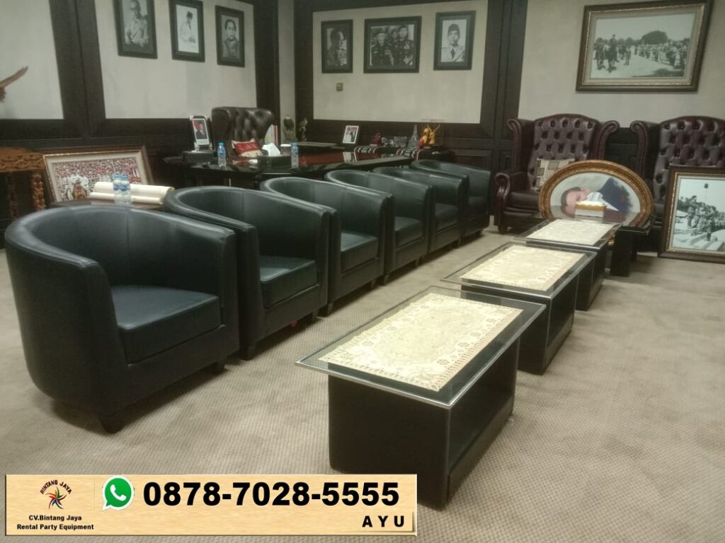 Sewa Sofa Type oval Hitam Di Jakarta