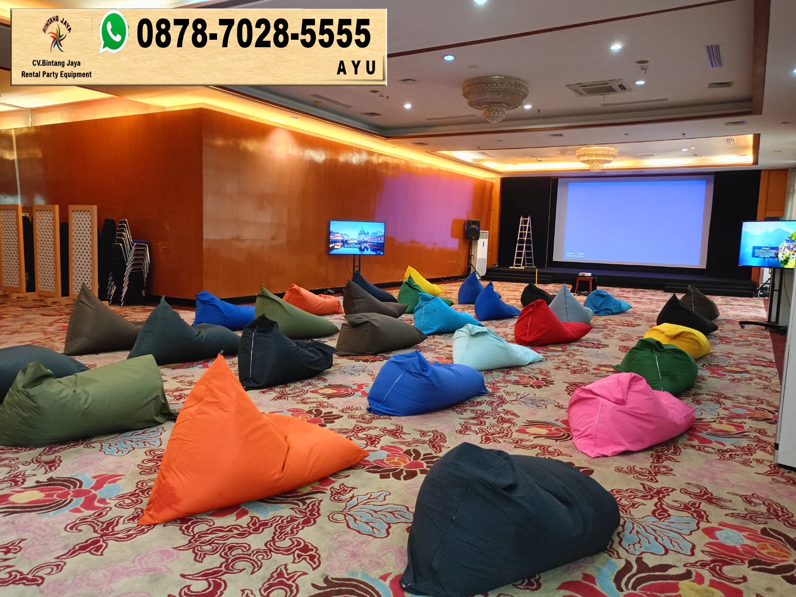 Disewakan Bantal Sterofoam Warna Warni Area Jakarta Barat
