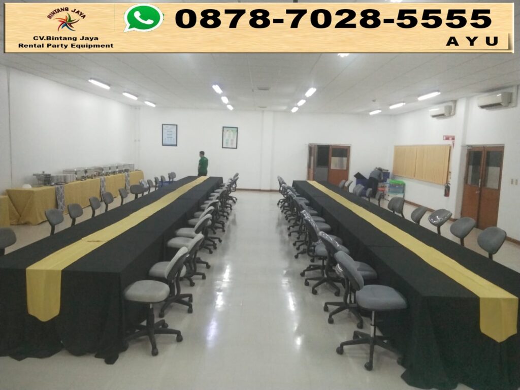 Jasa Sewa Long Table Cover Hitam Wilayah Depok