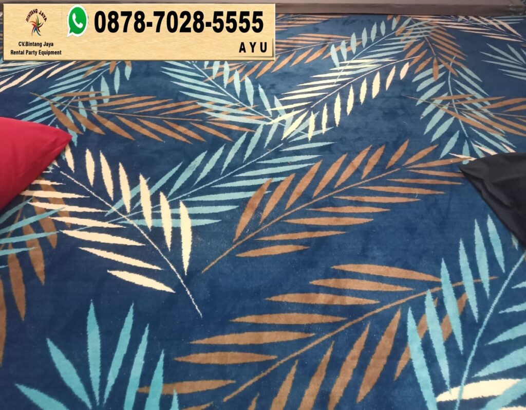Sewa Flooring Karpet Abu-abu Dan Beanbag Jakarta