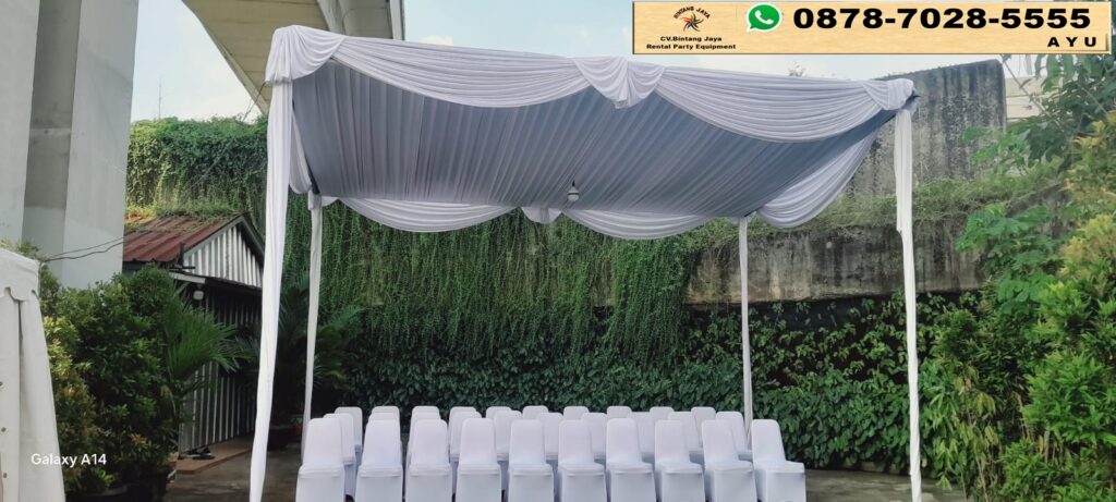 Sewa Kursi Cover Putih Dan Tenda Plafon Serut Di Jakarta