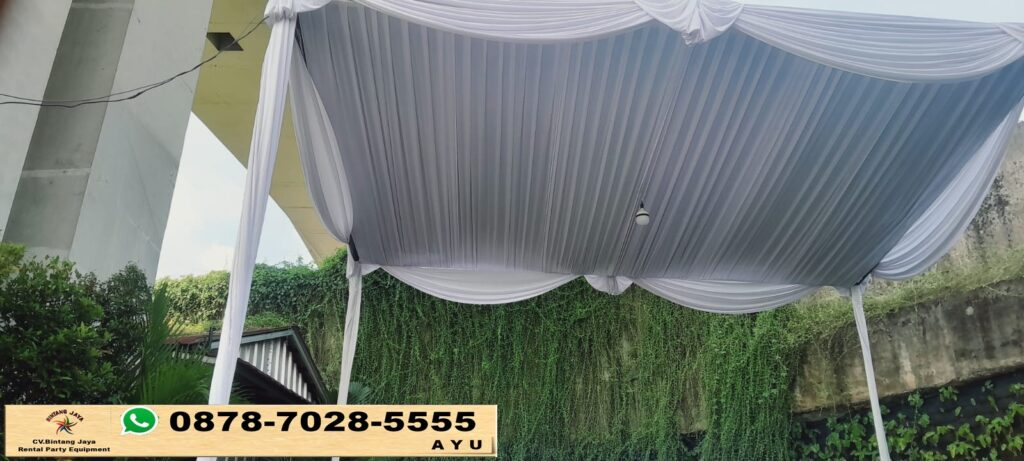 Sewa Kursi Cover Putih Dan Tenda Plafon Serut Di Jakarta