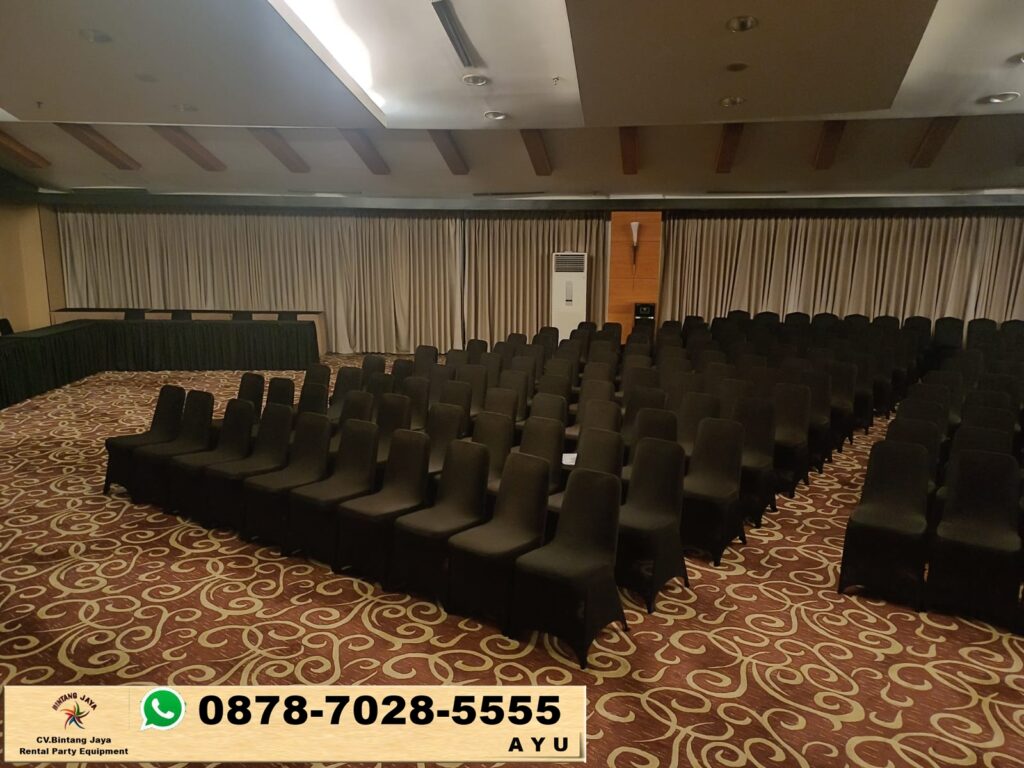 Sewa Kursi Dan Meja Cover Hitam Event Astra Sunter