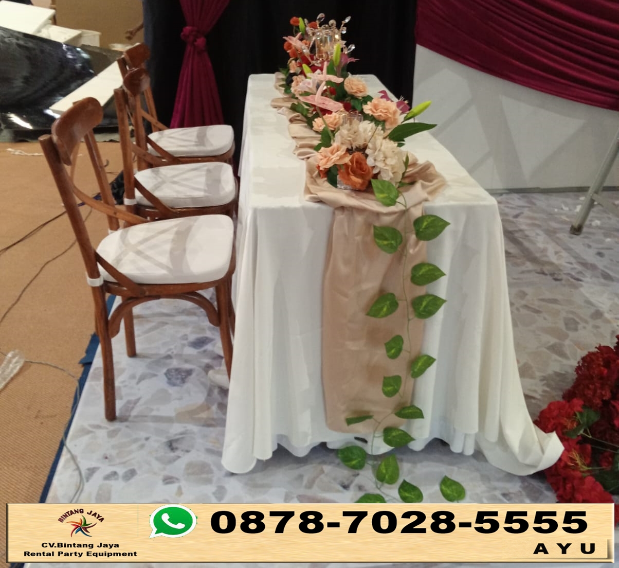 Sewa Meja Dan Kursi Akad VIP Set di Jakarta