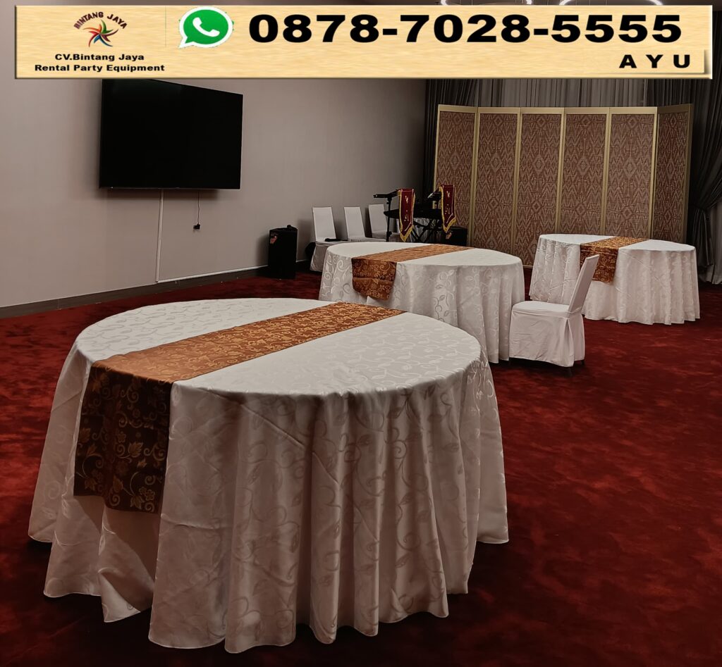 Pusat Sewa Round Table Beragam Ukuran Model Dan Warna Cover Jakarta