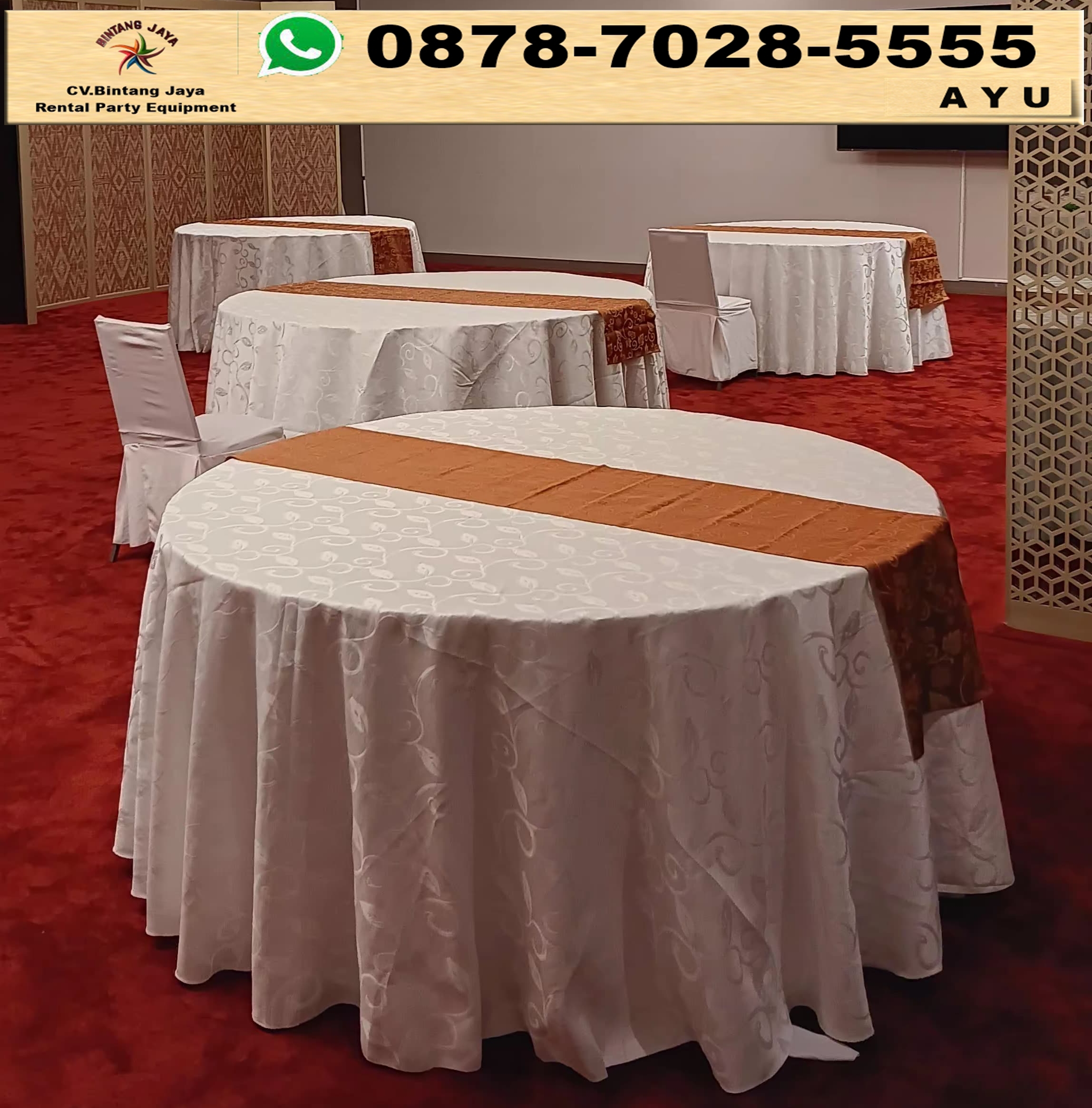 Pusat Sewa Round Table Beragam Ukuran Model Dan Warna Cover Jakarta