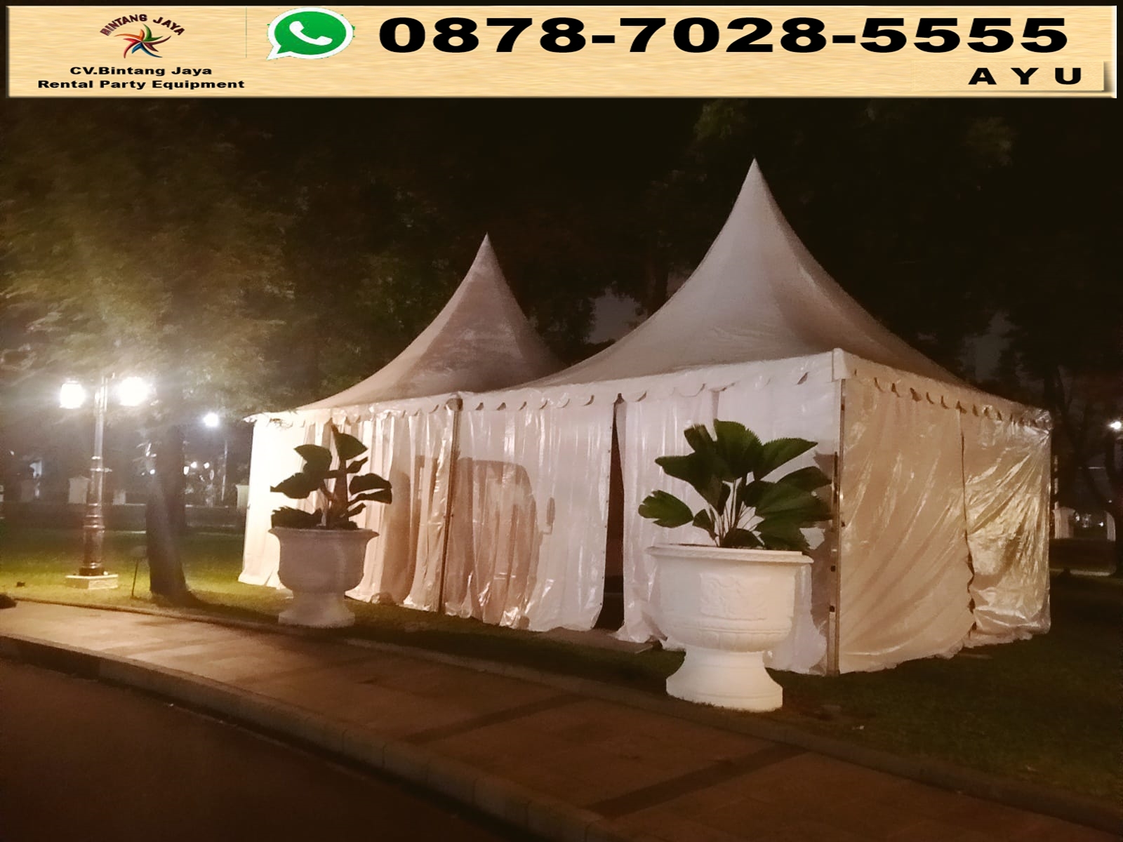 Pusat Sewa Tenda Sarnafil Dekorasi Kain Looring Dan Kursi Jakarta