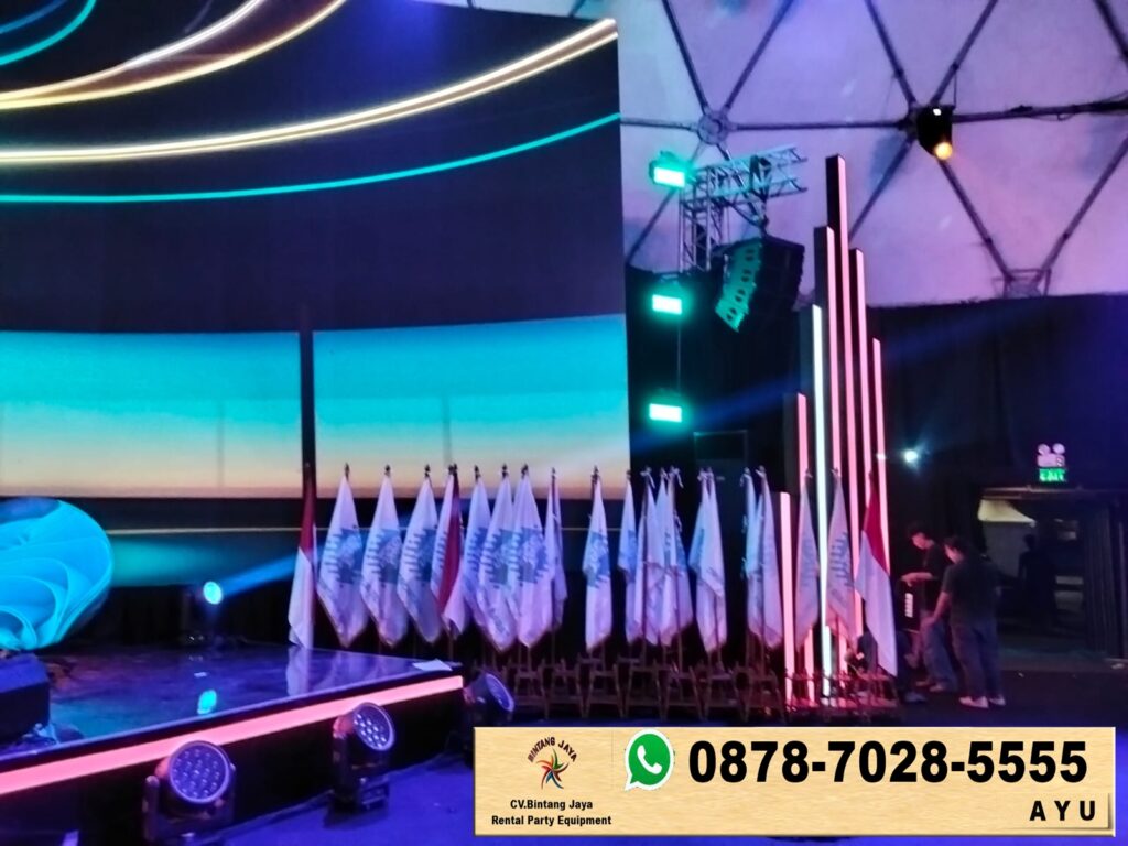 Sewa Tiang Pataka atau Bendera VIP Kayu Jakarta