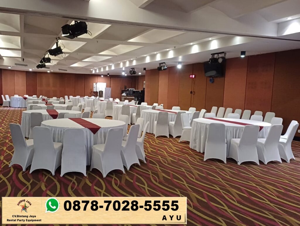 Pusat Sewa Meja Bundar Krisbow Diameter 160cm Bogor